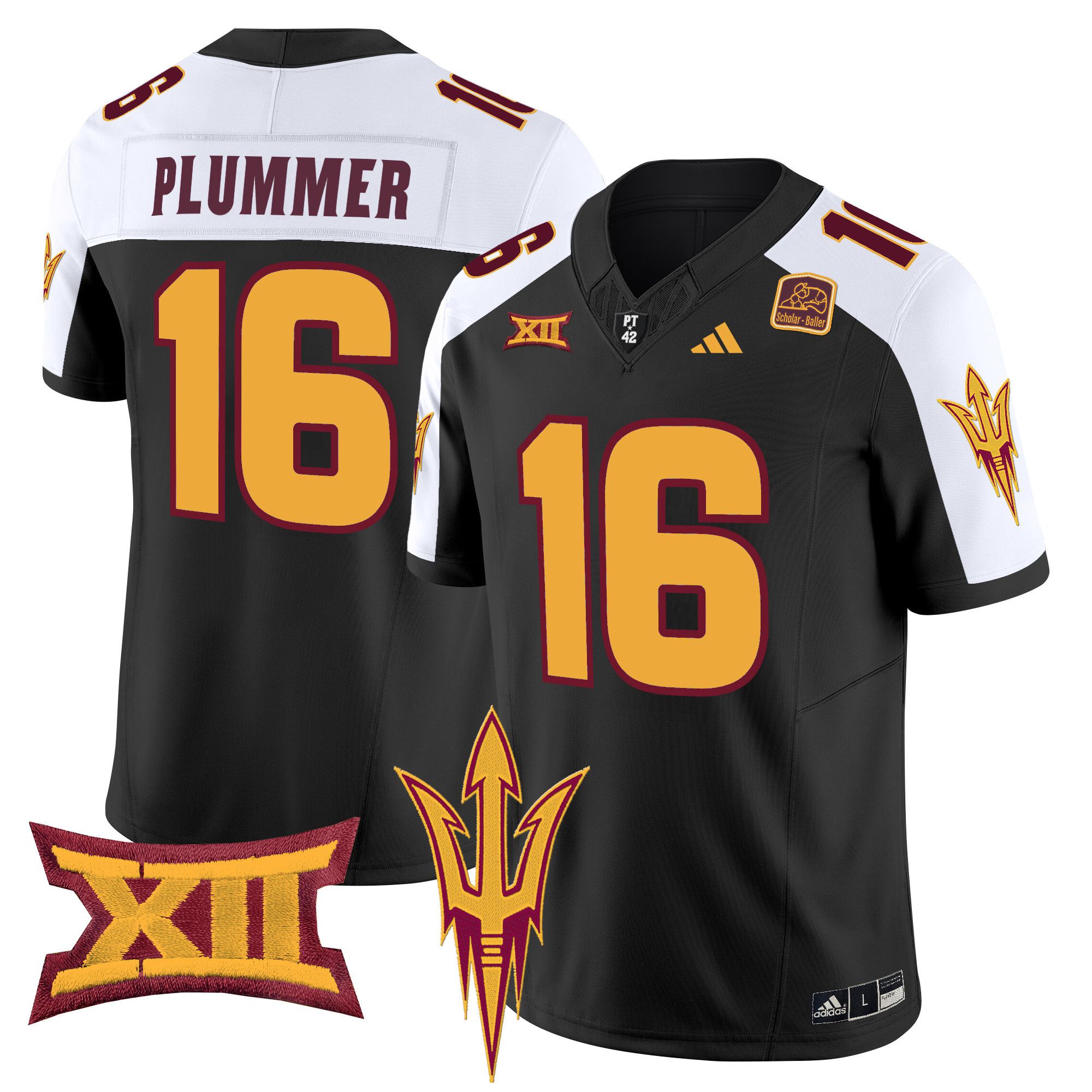 Men Arizona State Sun Devils #16 Plummer Black 2024 Vapor Limited NCAA Jersey